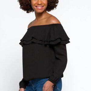 Ruffle Peasant Blouse